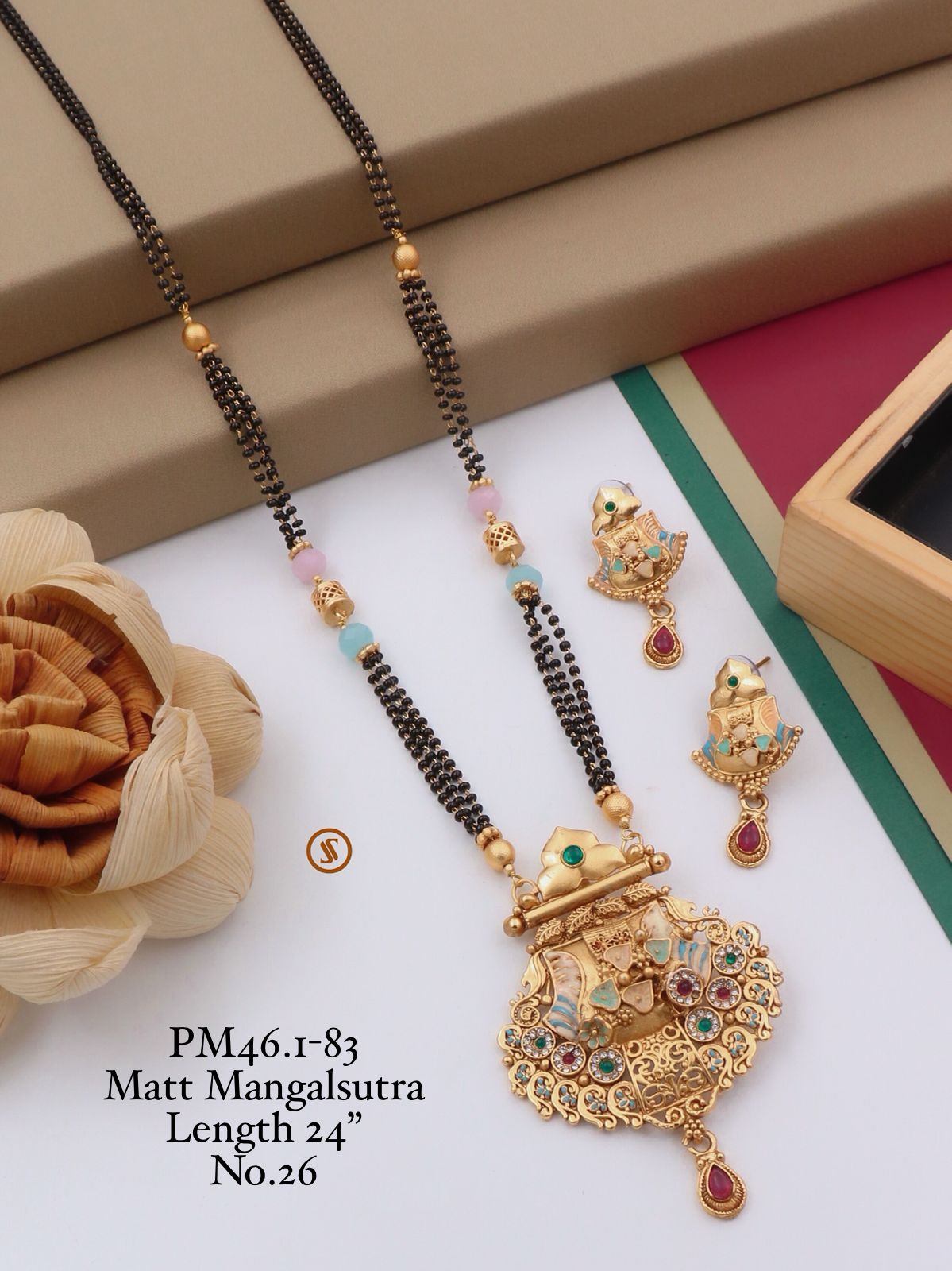 PM 47 Matte Designer  Mangalsutra Wholesale Shop In Surat

